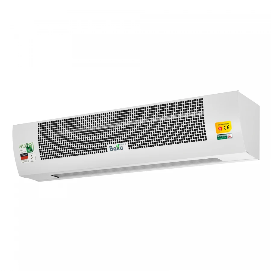 Stationary electric heat curtain with water heat exchanger, "BALLU" brand, model BHC-M10W12-PS (remote control BRC-D2)