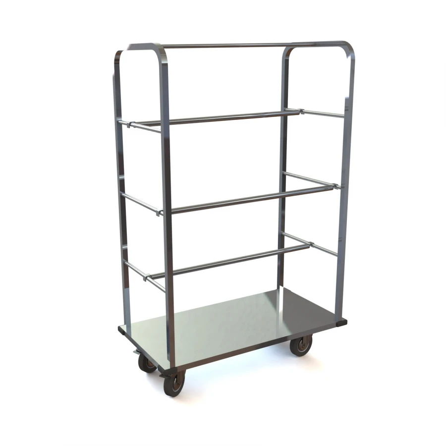 Trolley towel rack aluminium