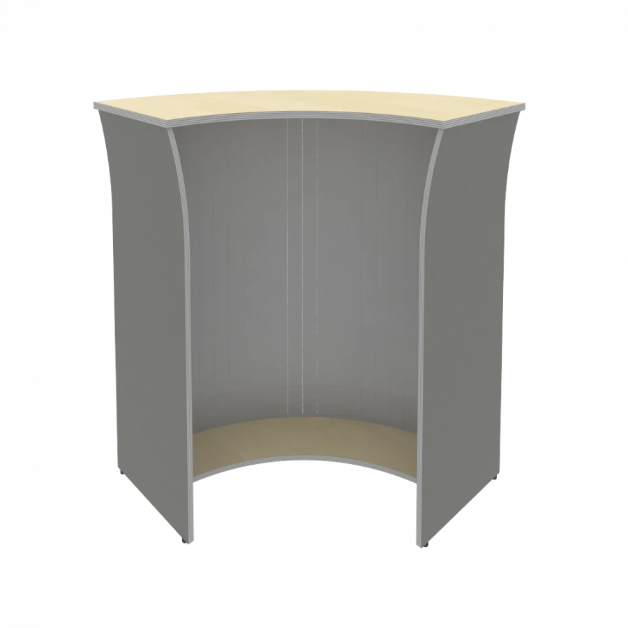Wooden reception desk for trade enterprises of Riva series.