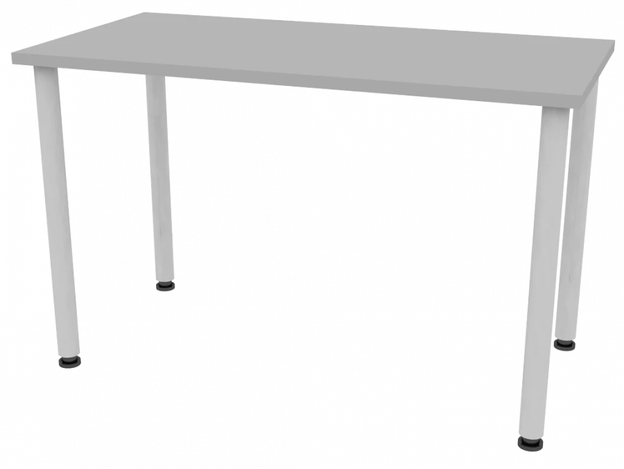 Table on round supports 1200x600x760mm (WxHxH)