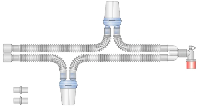 Respiratory devices for joint use with anaesthetic and resuscitation equipment, version: p