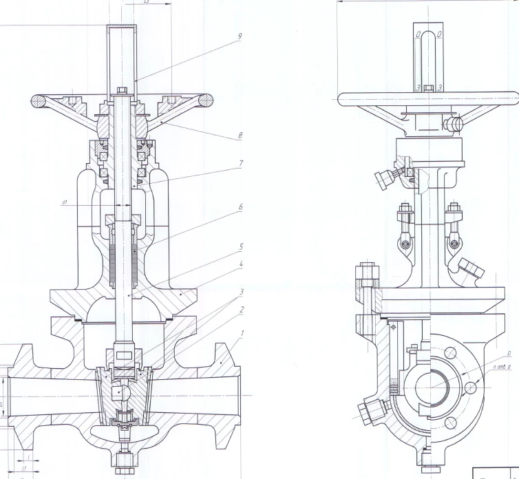 Steel clinket gate valves DN 65-150 PN 6,4 MPa