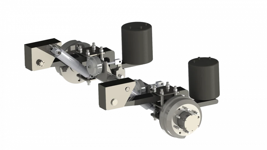Axle unit 5 t axle unit complete with air suspension