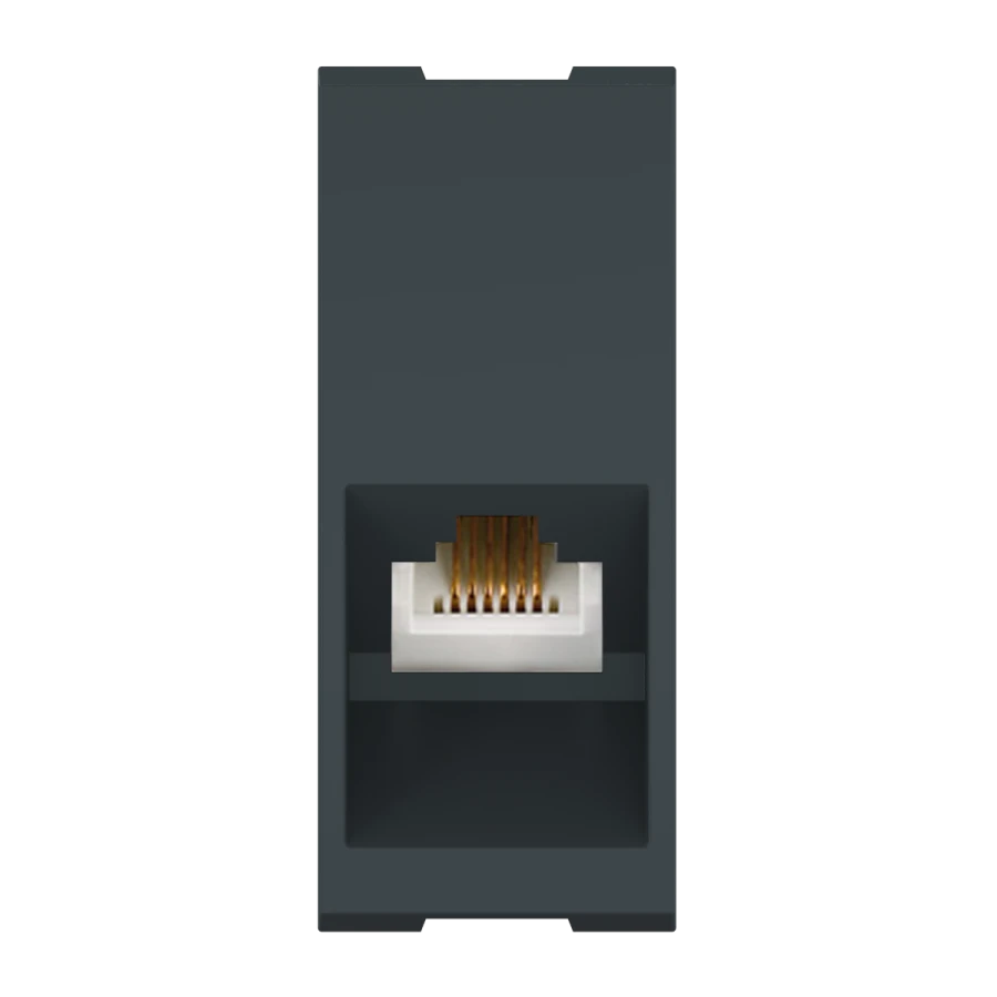 CADUCEUS ALING MODE Flush-mounted telephone socket RJ12 6P6C cat.3, 1M, anthracite, art. 6631.?