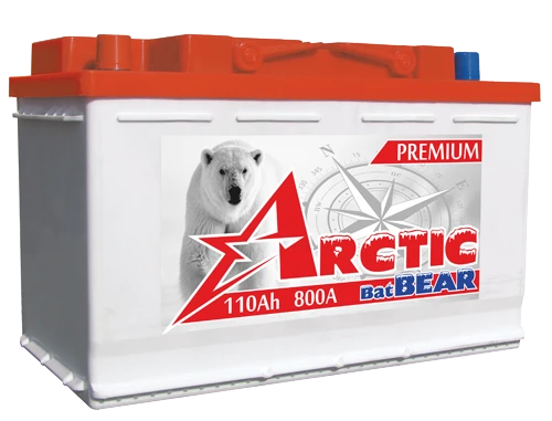 Lead battery for starting piston engines 6ST-110 LB "Arctic BatBEAR"