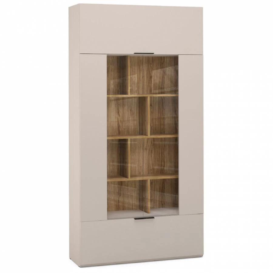 "SOHO" HB7-02.DS, 2-door glass section (beige) from the "SOHO" modular furniture set