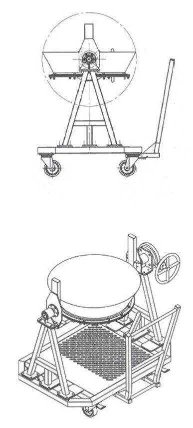 Cart for storage of transition channel TG-Spec1 PK-PM