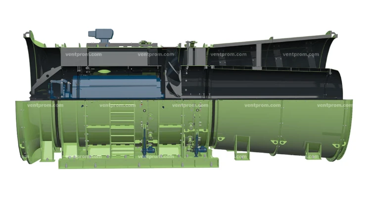Mine axial mine fans VO-A-VO-AV, TU 28.25.20-028-72370116-2017