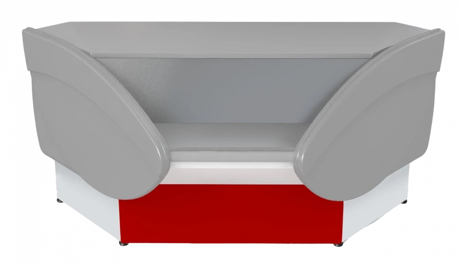 Counter P2629 "Ilet UV" non-cooled cash desk, inside corner (red)