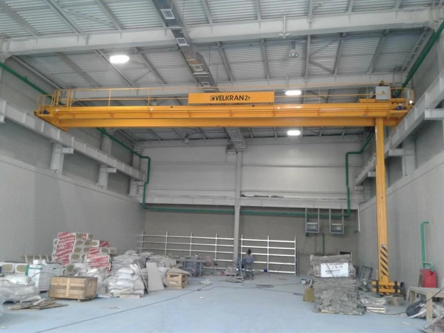 Electric stacker crane of KSM type overhead bridge support