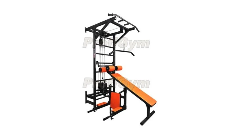 Sports complex weight-block + hyperextension + bars