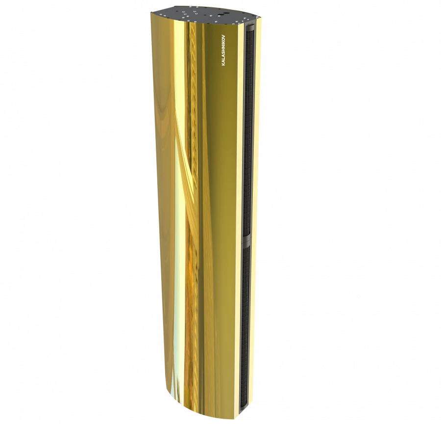 Stationary electric heat curtain with water heat exchanger, KALASHNIKOV trade mark, model KAC-ADIS20W InoxGold