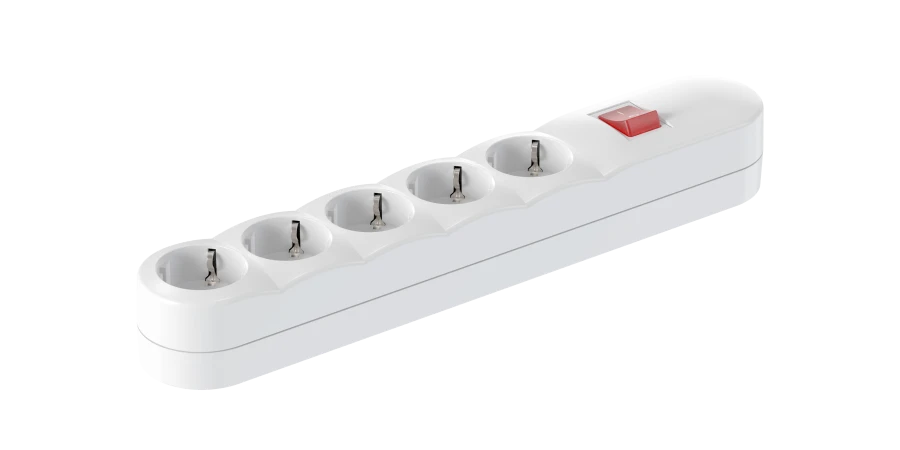 CADUCEUS ALING Connecting products Extension strip 5x16A with switch 3,6kW, 250V~, white, art. 4405.0
