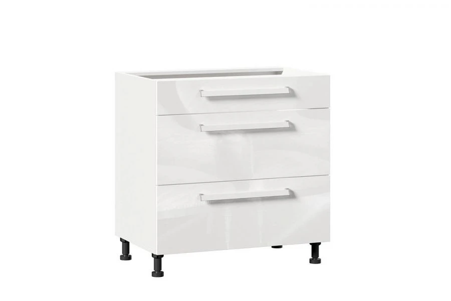 Gerda LD.272200.000 Front set for kitchen cabinet 800 with 3 drawers (5) (White gloss )