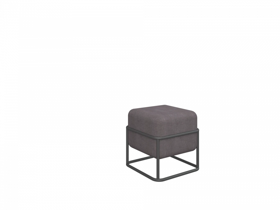 Pouffe on metal frame 1