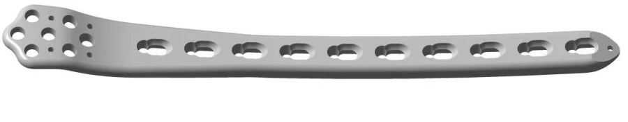 Support plate for lateral condyle (415 holes, length 140300mm) with o/w, right, left