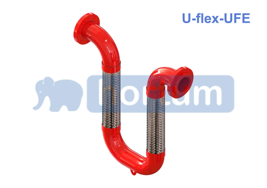 U-FLEX series UFE - flexible seismic insert with flange connection (free flanges); DN from 25mm to 100mm