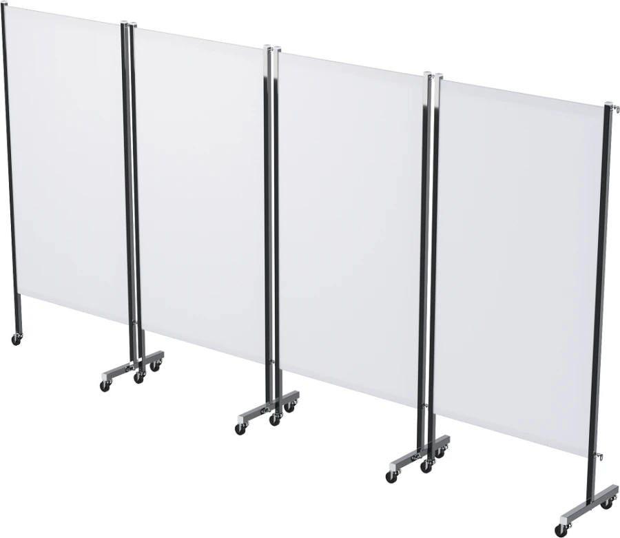 ?? - "???"(???-45303?) Medical screen of stainless steel, on wheels, four-sectional