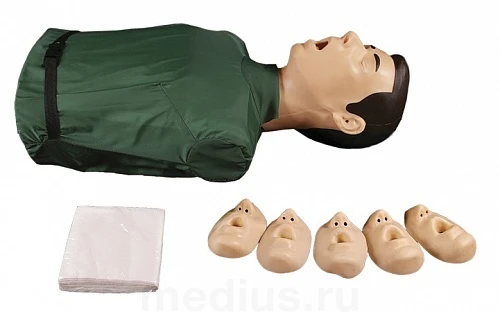 Spring-mechanical simulator for adult and child cardiopulmonary and cerebral resuscitation techniques "Maxim I V/R"