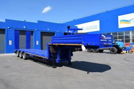 Heavy semi-trailer, UZST brand, type 9177, modifications: 9177-0000041 (metal platform, with elevating axle, with EBS, axle with