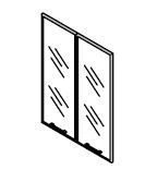 Medium glass doors. Set of furniture "Vegas"