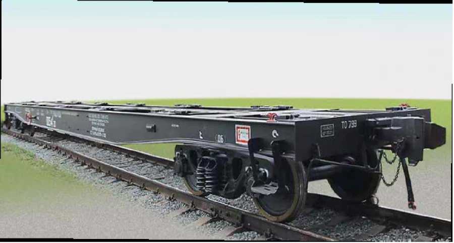 Flat wagon for railway transport