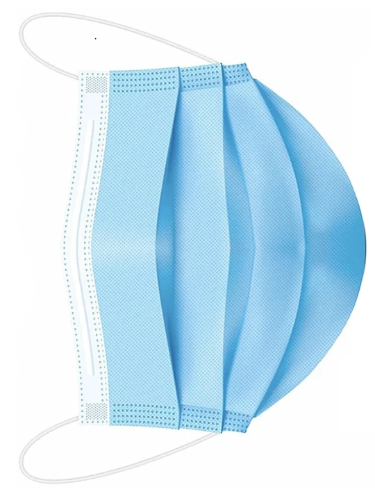 Universal mask with elastic bands/ties from the set of disposable medical non-sterile insulating clothing.