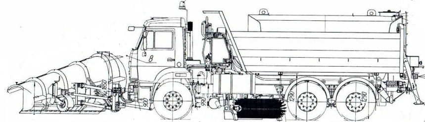 Combined machine KO-829C1-01, type KO-829C1, modification: KO-829C1-01, base chassis: KAMAZ-65115-A5, KAMAZ-65115-50.