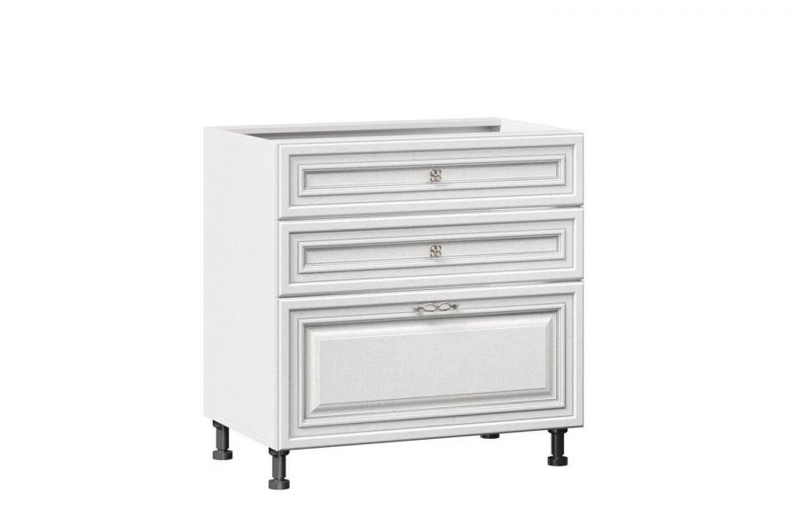 Italy LD.275160.000 Front set for kitchen cabinet 800 with 3 drawers (4) (Light Oak )