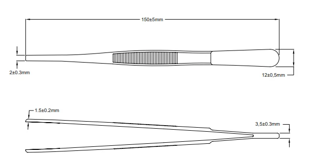 12.0011.15 Anatomical forceps