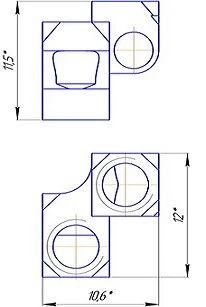 Cylindrical coupler clamp (complete: cylindrical rod, clamp nut M5x0,5; cylindrical coupler clamp)