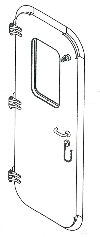 Articles, products and parts of marine equipment: steel marine doors
