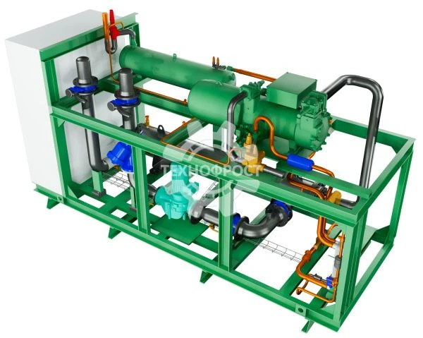 Refrigerating compressor units of UV series. Liquid cooling units on the basis of screw compressors.