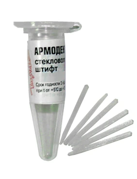 Set for restoration of tooth tissues using intracanalicular glass fibre posts "Armodent"