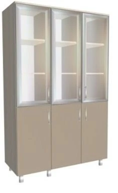 Three-section cupboard with glass KSShm 3-02