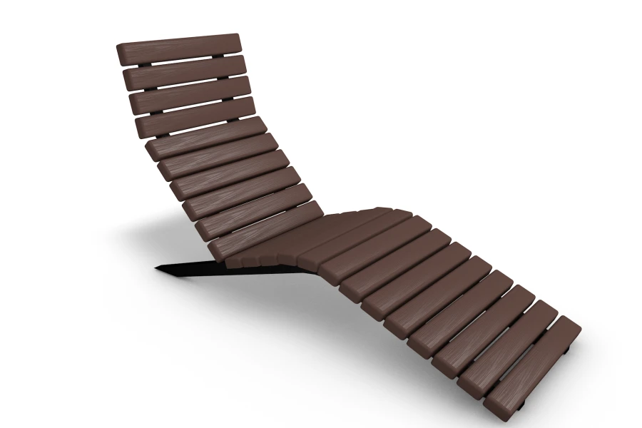 Classic chaise lounge with metal frame