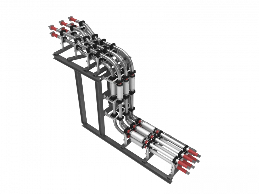 Phase-insulated current carrying conductor with moulded (RIP) insulation of TPL type