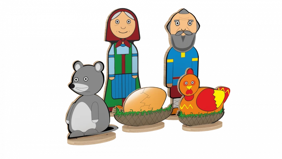 Set "Characters of the fairy tale "Kurochka Ryaba" (Art. N-67)