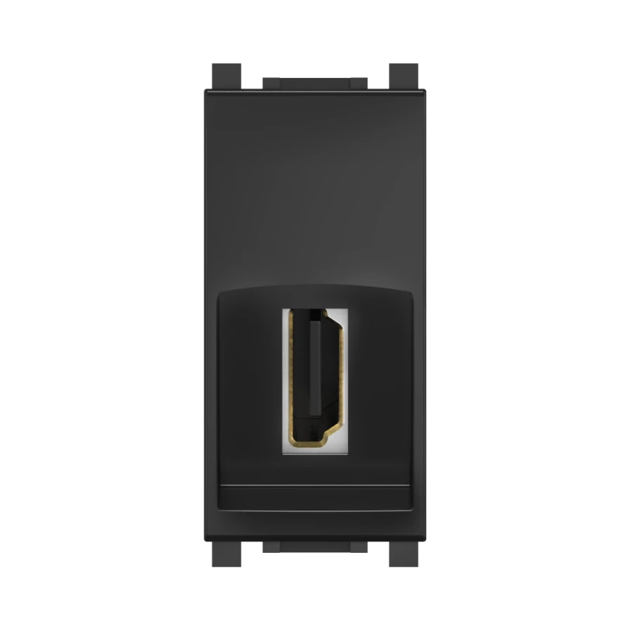 CADUCEUS ALING Experience HDMI flush mount socket type A-A, 1M, black (soft touch), art. 74285.?1