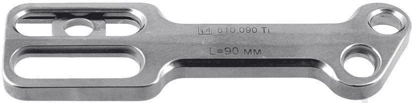 Lumbar spine plate, 60 mm long, article no. 810.060.