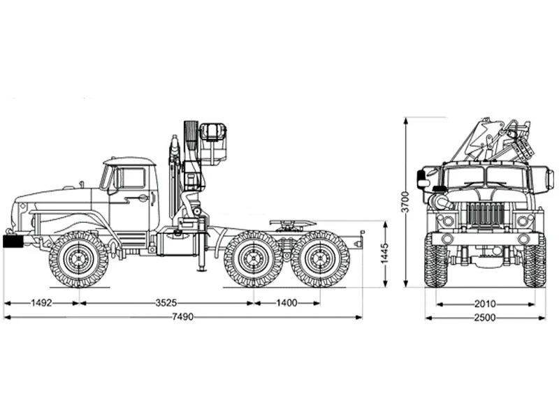 Tractor truck with CMU (version with CMU: ANT 1.8-2, ANT 2.5-2, ANT 4.4-1, ANT 5-2, ANT 7.5-2, ANT 8.5-2, ANT 10LM, ANT 12-2, AN