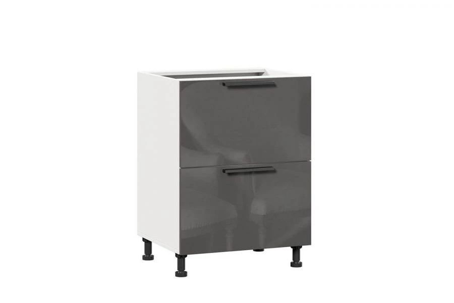 Gerda Anthracite LD.279130.000 Front set for kitchen cabinet 600 with 2 drawers (4) (Anthracite gloss)