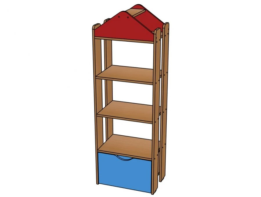 Shelving unit Ks-G3 from set Gorodok / SZh28