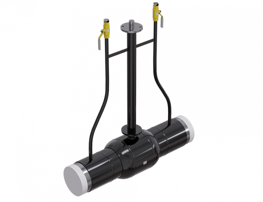Fully welded steel ball valve ALSO series GAS stainless steel welded ball valve reduced with an elongated stem (under the insula
