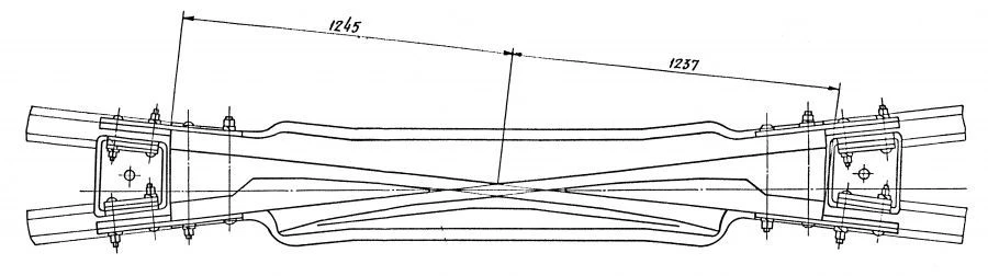 Cross-arm of P50 type of grade 2/9 (project SP516-01)