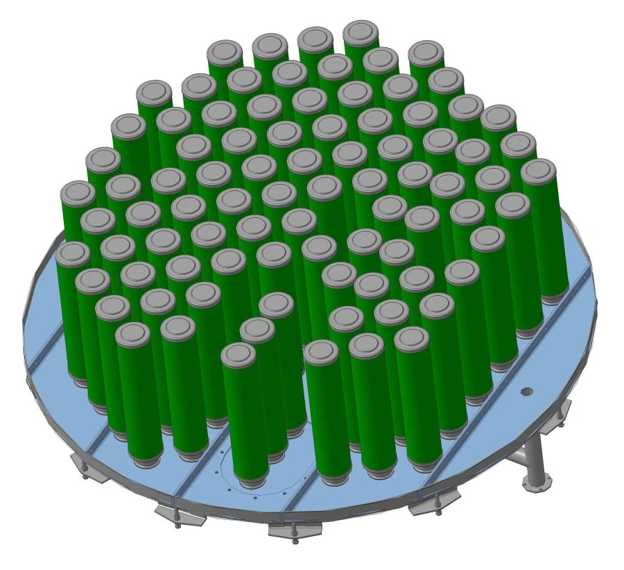 Separation stage with direct centrifugal filter elements SPTSFE