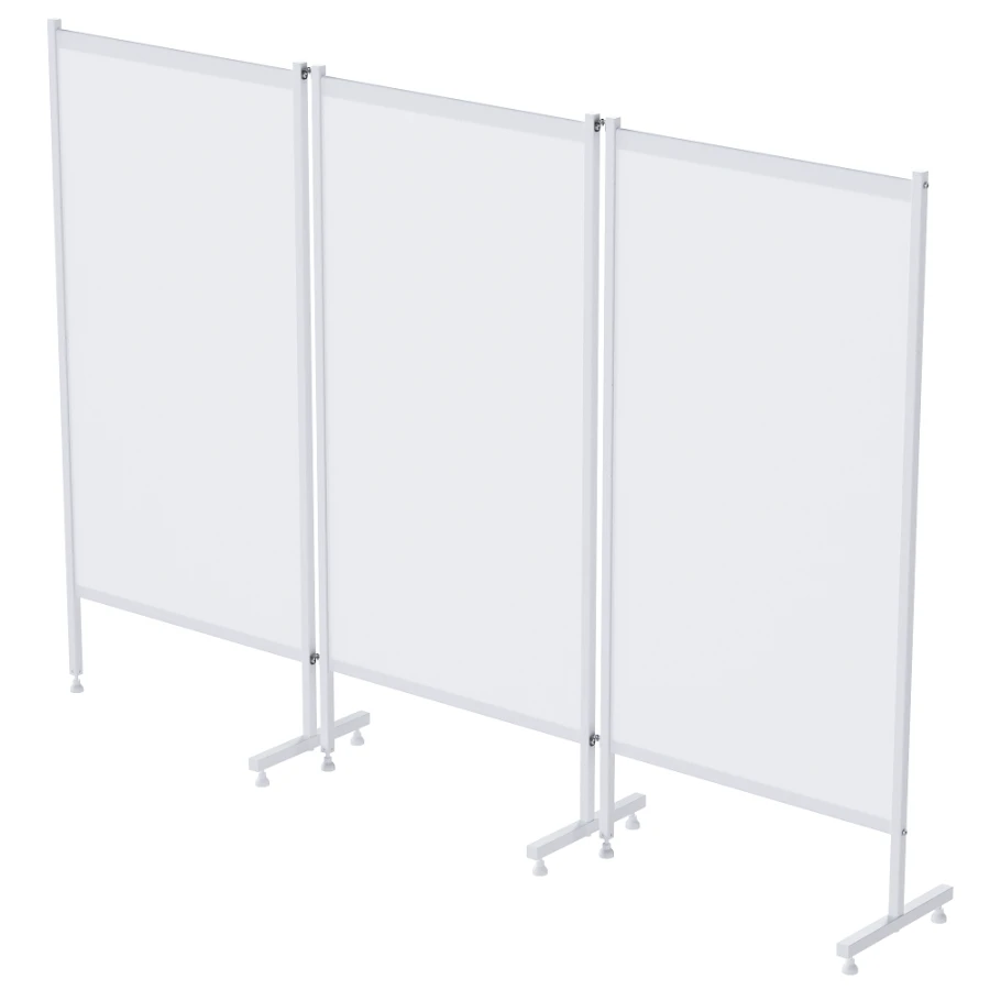 SHM - "MSC"(MSC-35301-01) Medical screen of stainless steel, without wheels, three-sectional