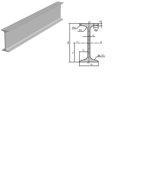 I-beams with slope of inner edges of flanges No.19 09G2SD, 12G2FD, 09G2S