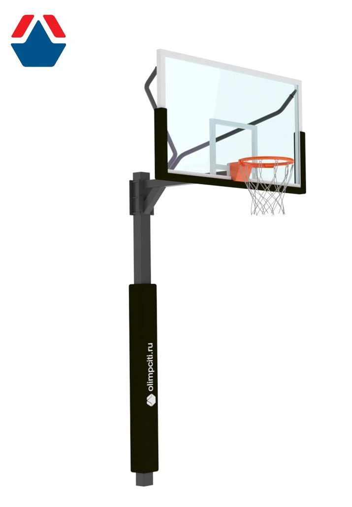 Basketball rack adjustable with stretches 1200mm (post 140x140)/shield/ring/net/protector Art. OS-14768