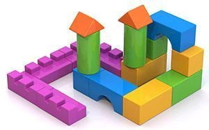 Blow-moulded "Cubes" - 17 (in net)